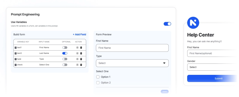 Dynamic User-Prompt Forms