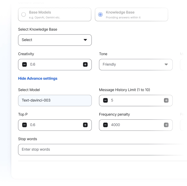 OpenAI Parameter Control