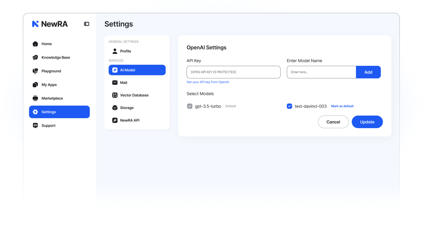 OpenAI Key & Selection of AI Models